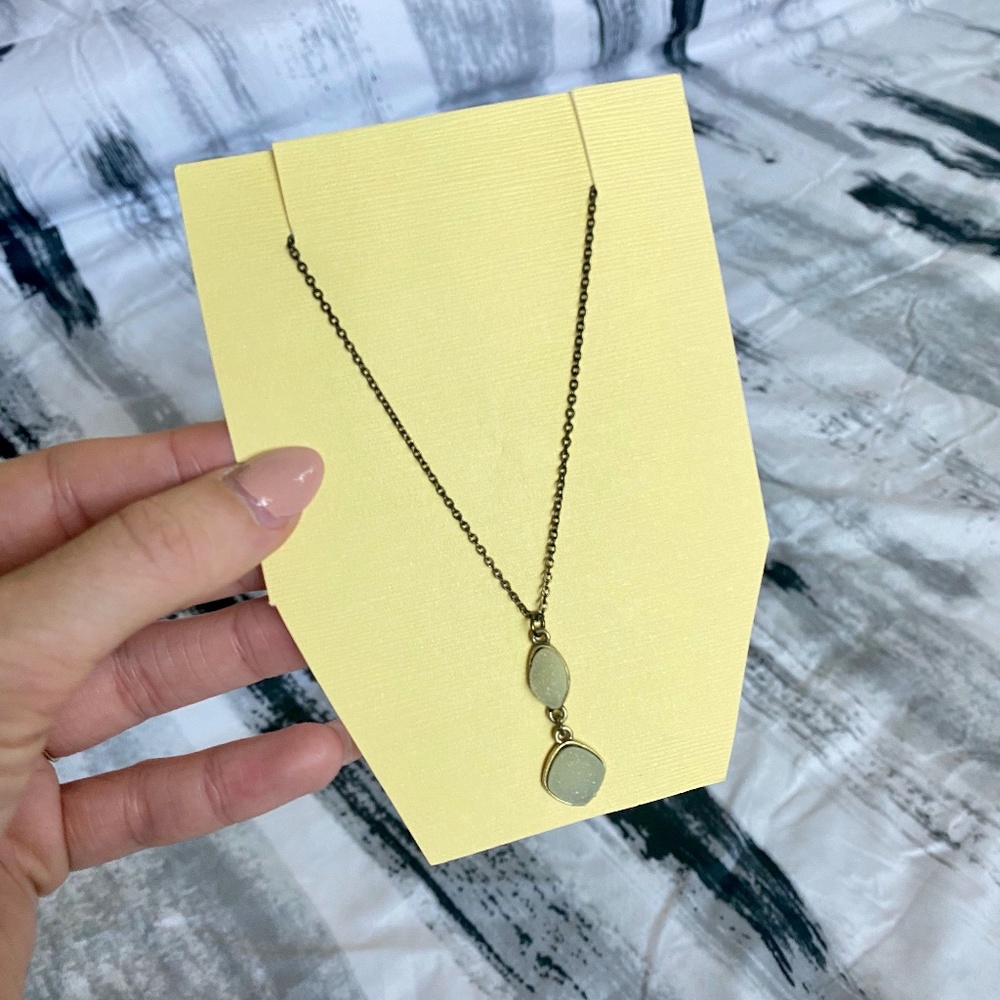 Druzy Crystal Pendant Necklace